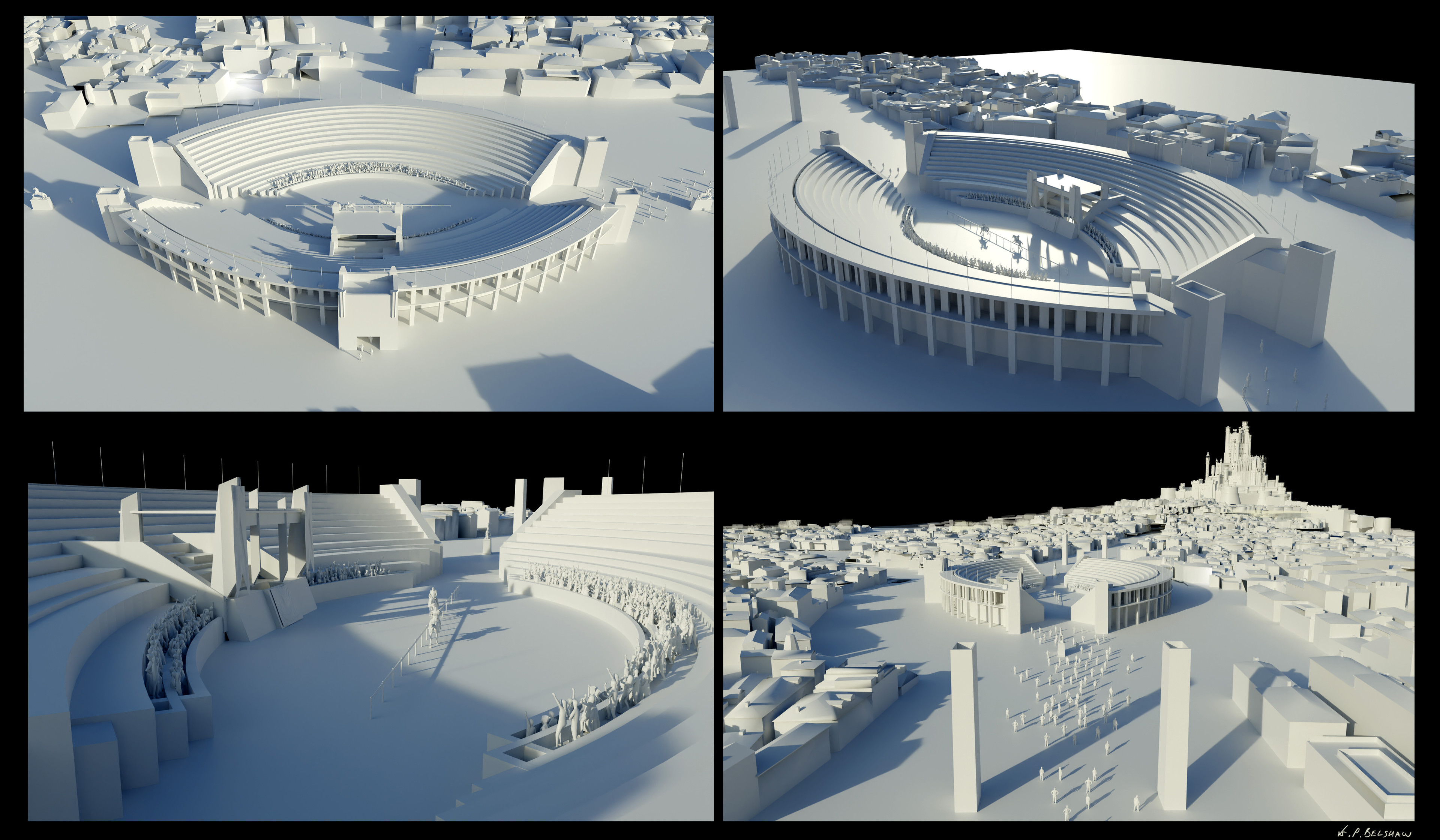 Early Architectural Test Renders, this was before we figured out the Royal box
