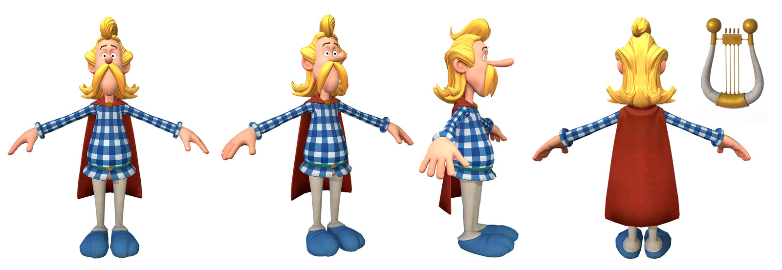 Assurancetourix - High/Low Poly - Texture
V2 réalisé sur base du chara de Thomas Daïdé