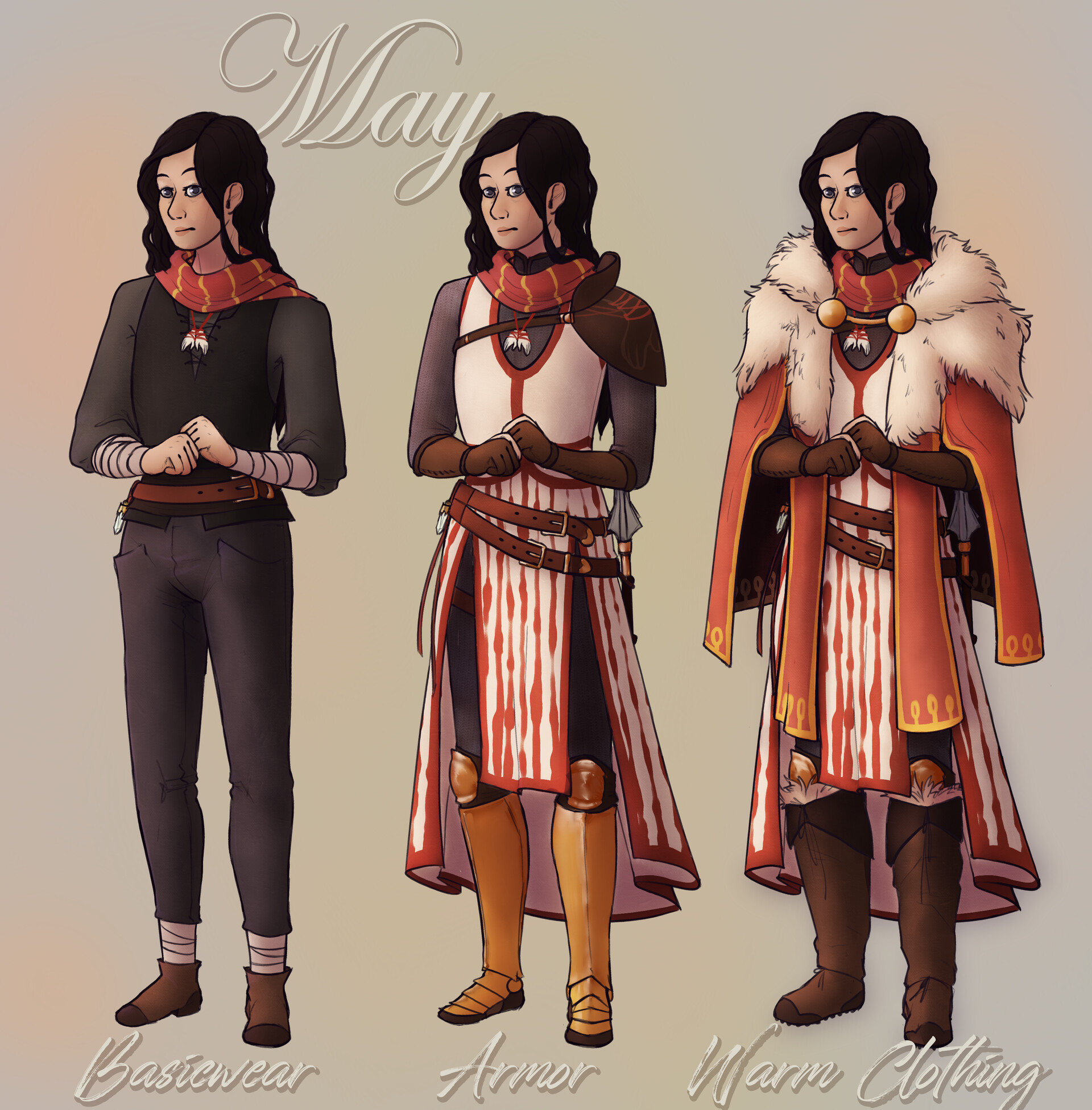 ArtStation Fantasy Cleric Outfit Design