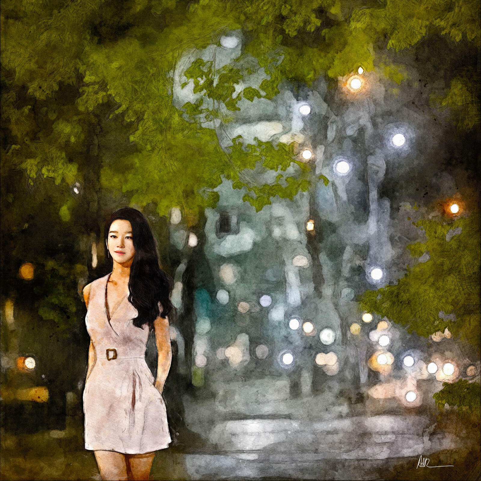 Summer Serenade: Seo Yea-ji's Midnight Stroll