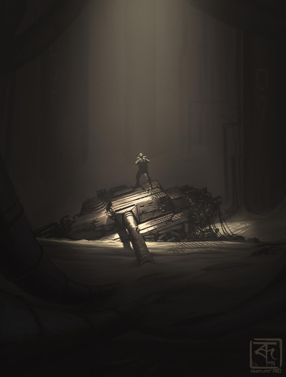 Deceased 13- Tank in the hole   : Strictly One Layer Painting