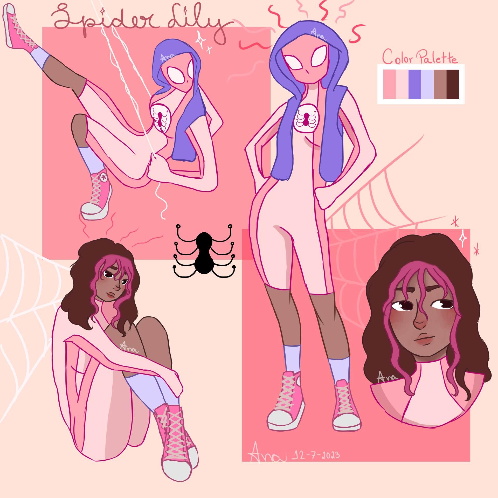 I'm having so much fun making my spidersona and some ocs :D #spiderson, Spider Pastel