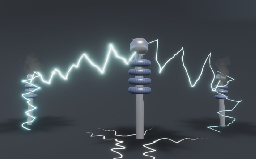 The surge spreads down the other coils.