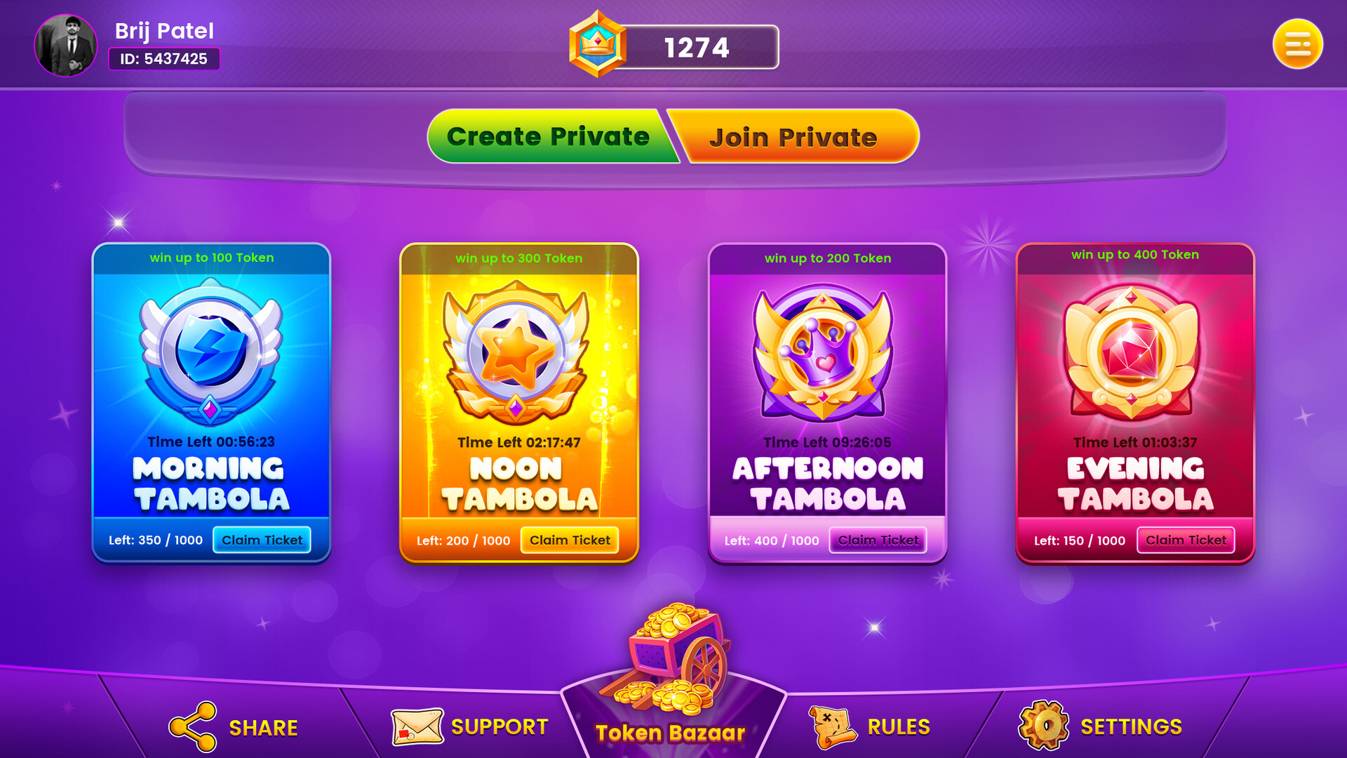 ArtStation Tambola Game UI Design