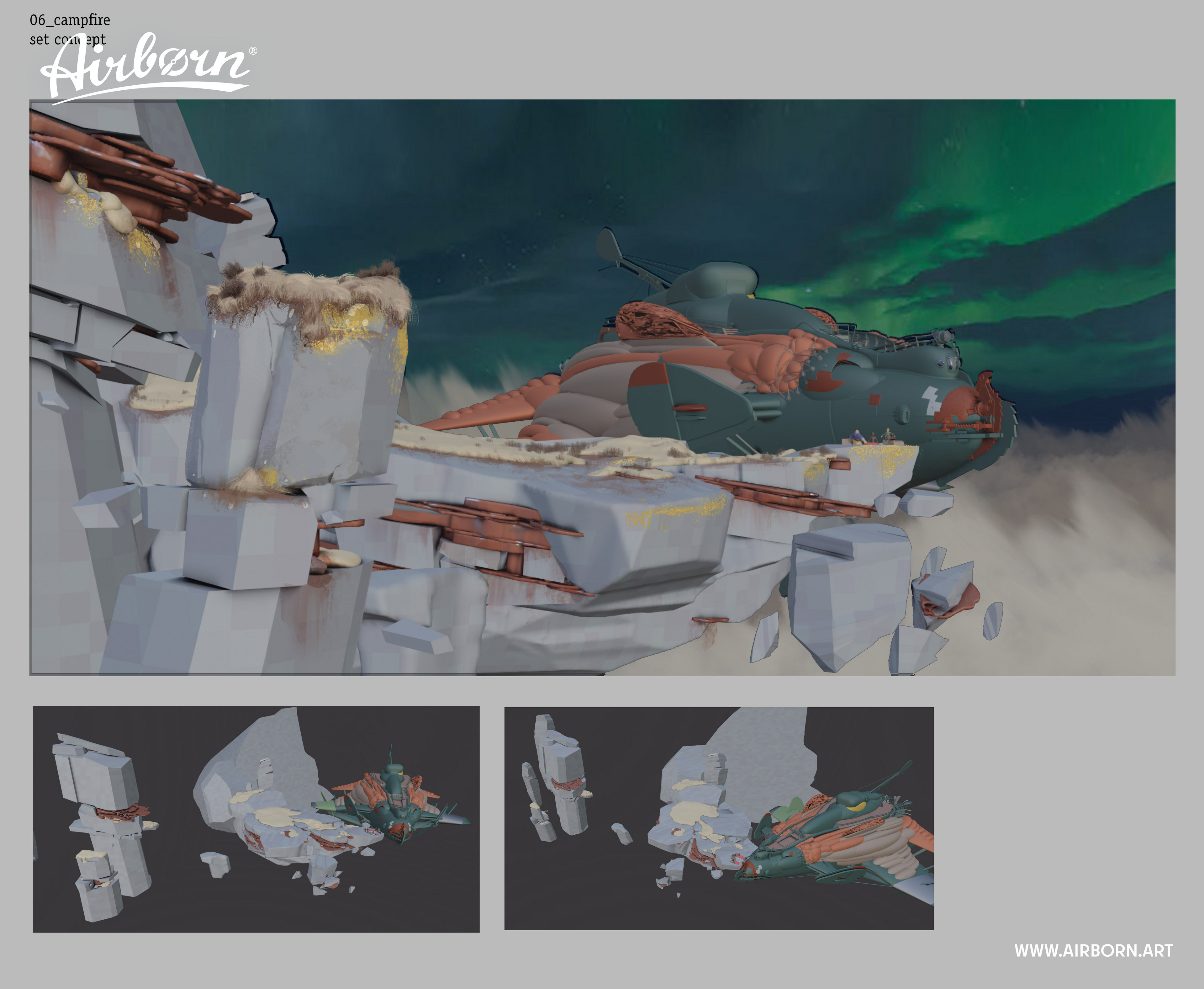 Campfire Concept Blockouts by Simon Kopp
