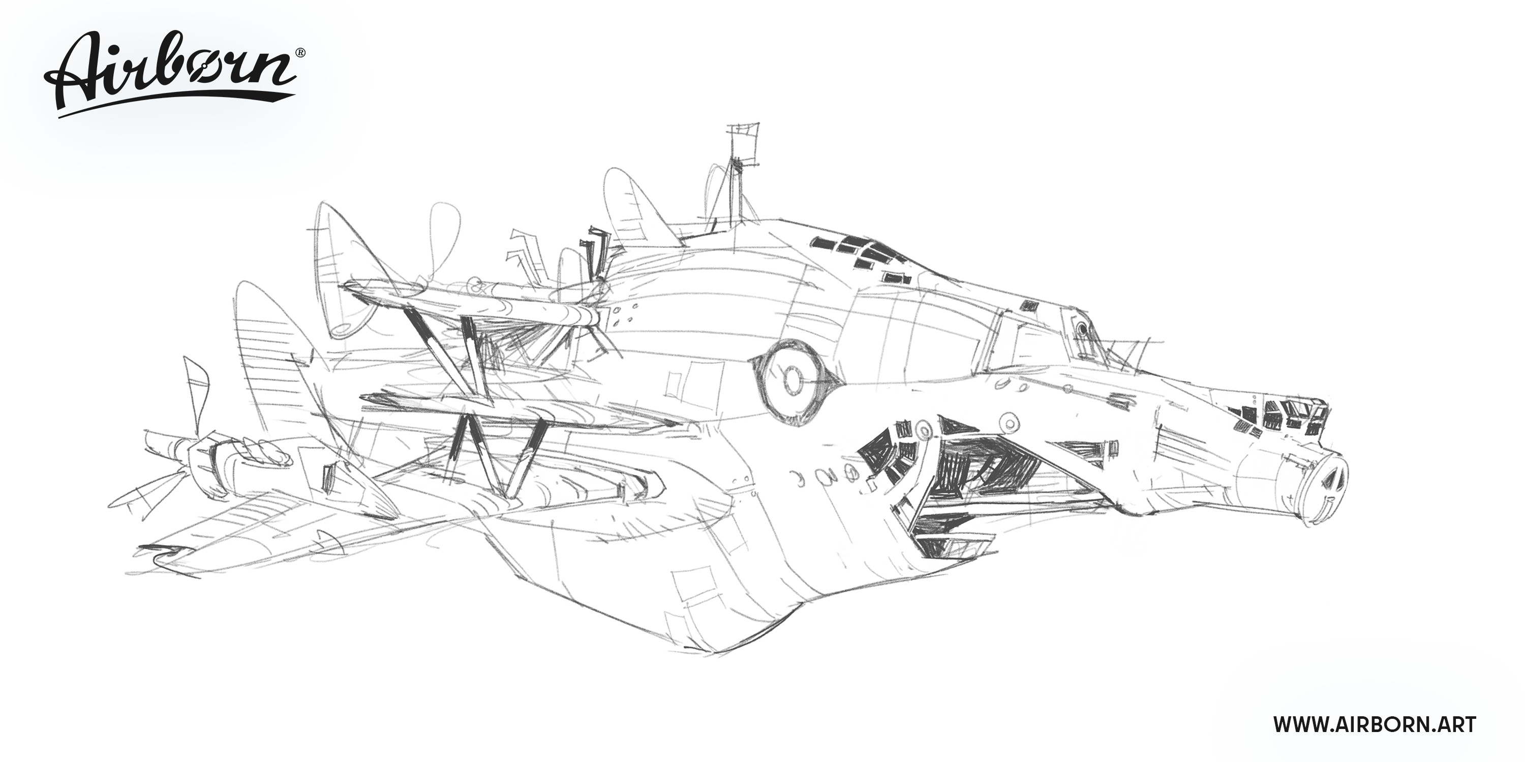 Ship Sketches by Johannes Figlhuber