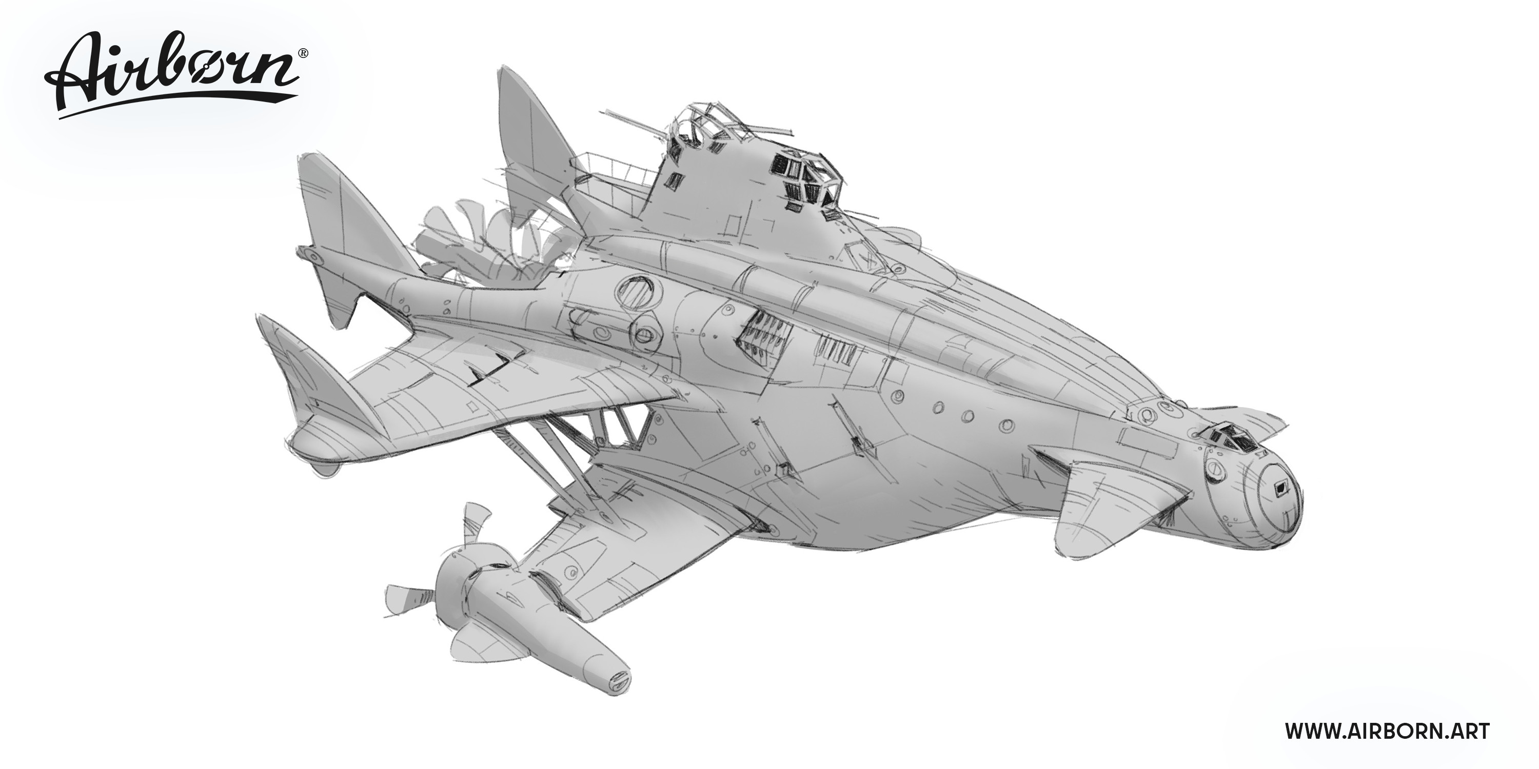 Ship Sketches by Johannes Figlhuber