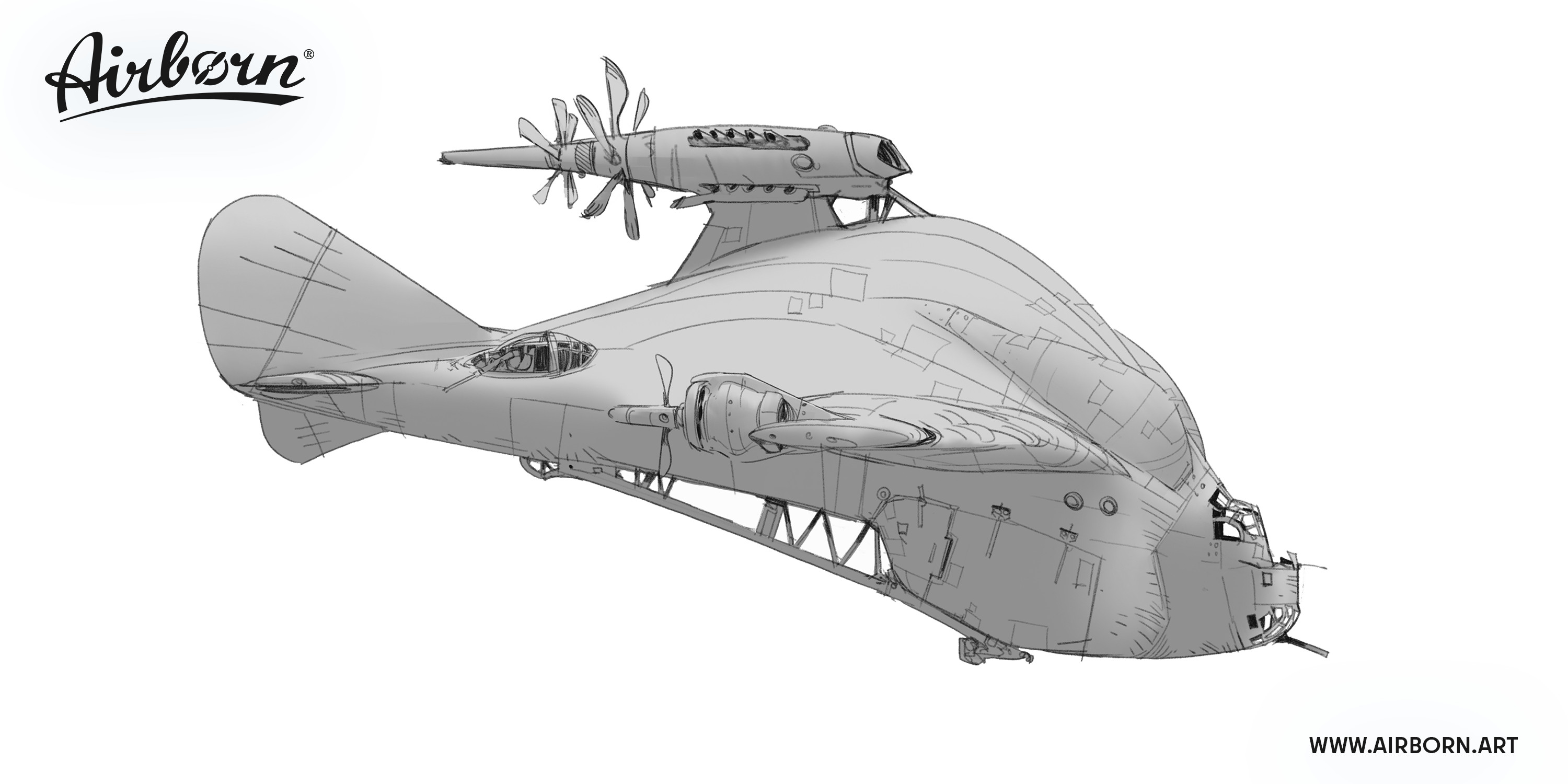 Ship Sketches by Johannes Figlhuber