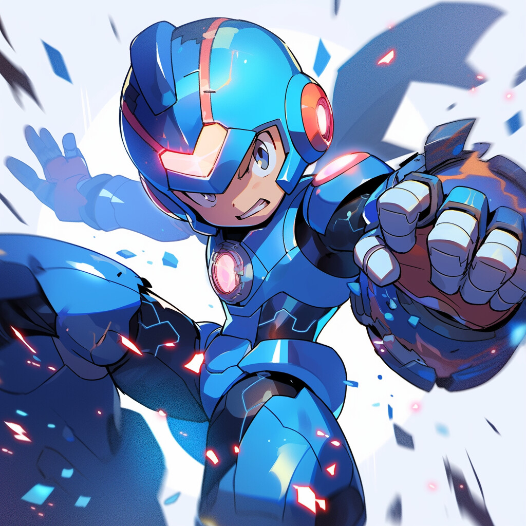 Mega man art sale