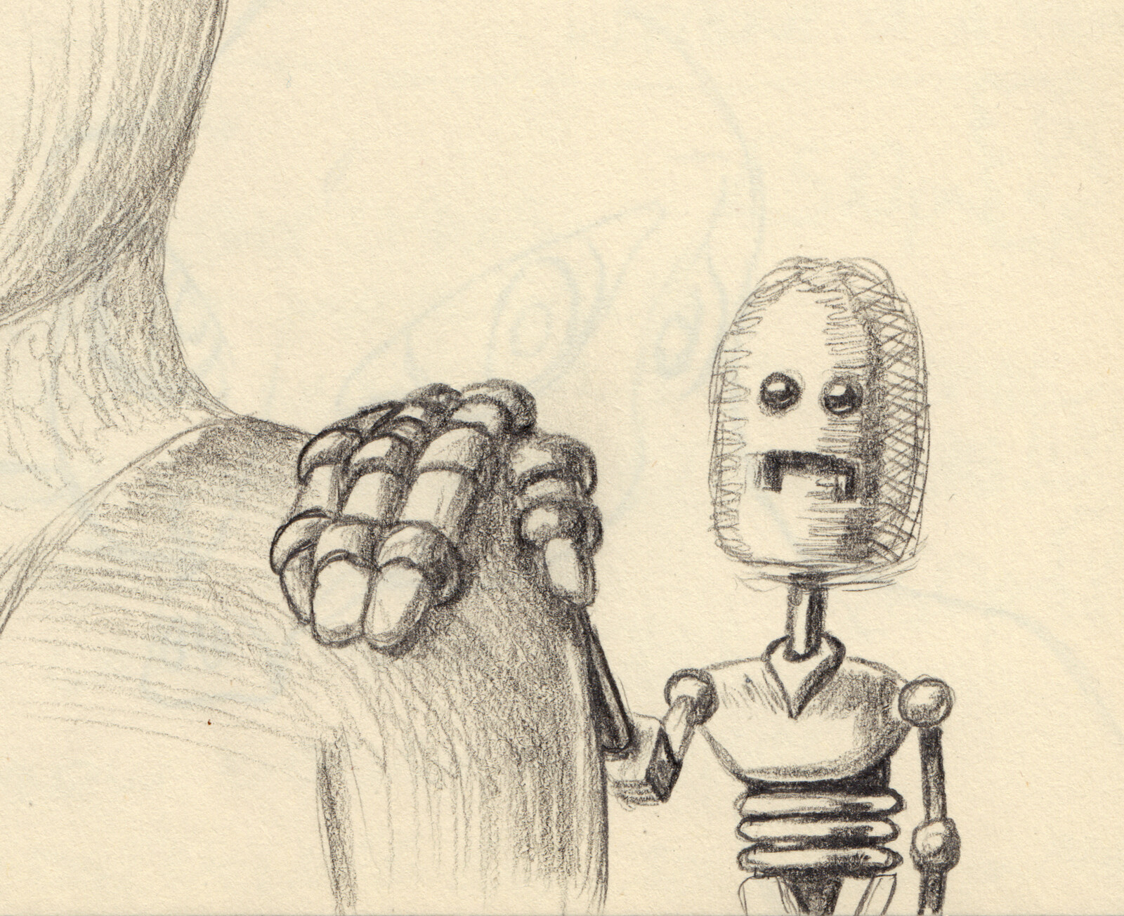 Excuse Me
Pencil on bamboo paper
