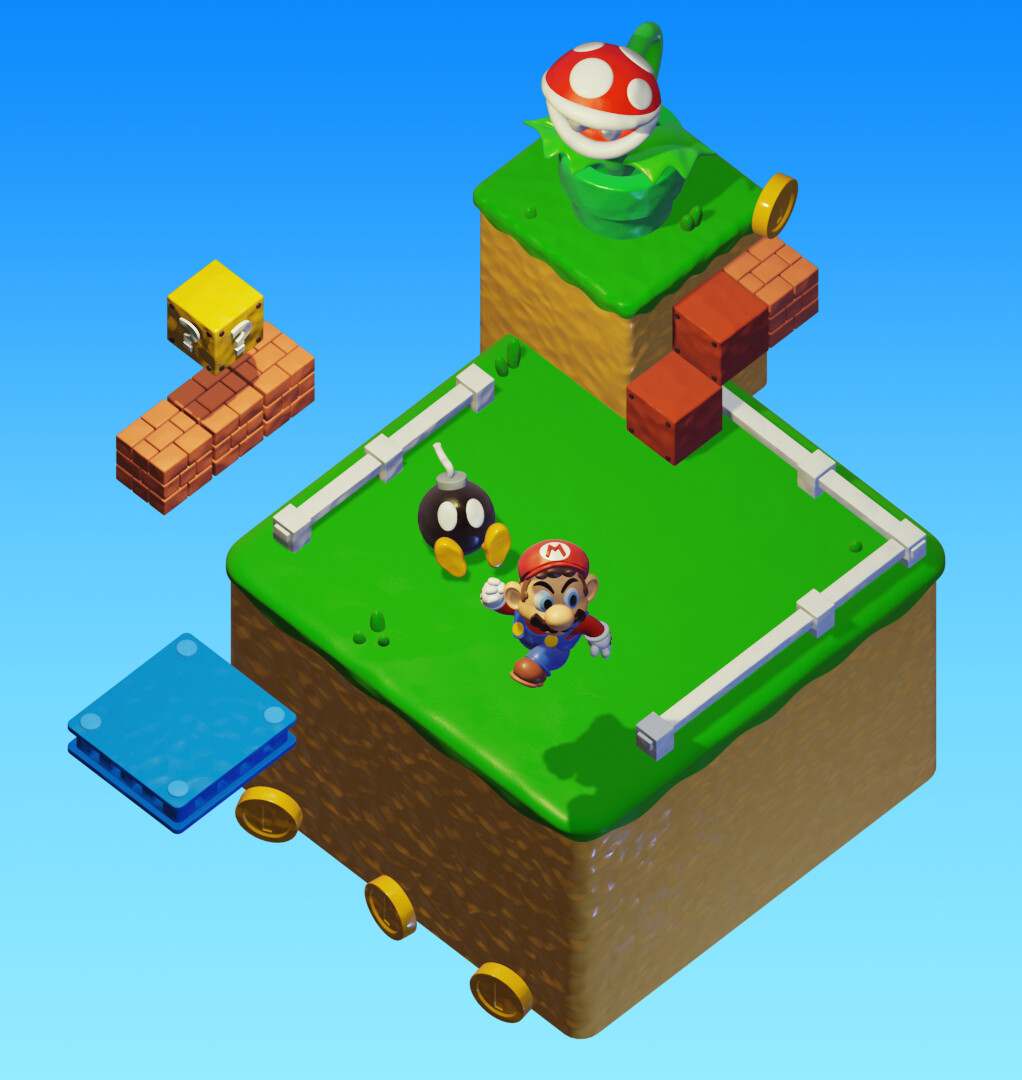 Just how the scene was laid out in Blender