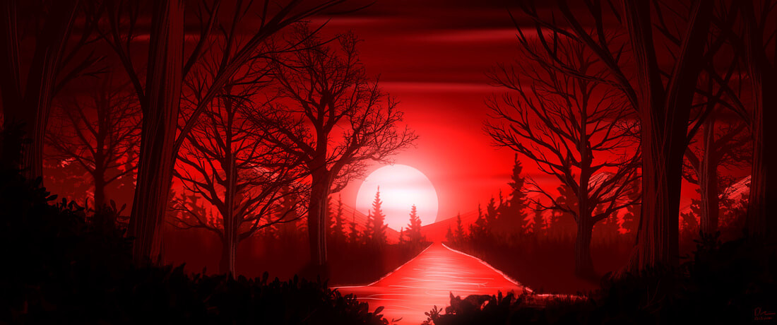 ArtStation - Blood Moon Forest