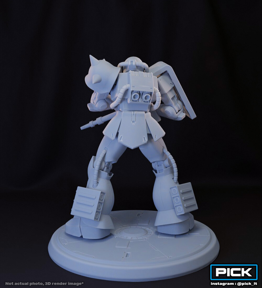 ArtStation - 06/ MS-06F Zaku II 120mm+Missilepod ver. / 3D
