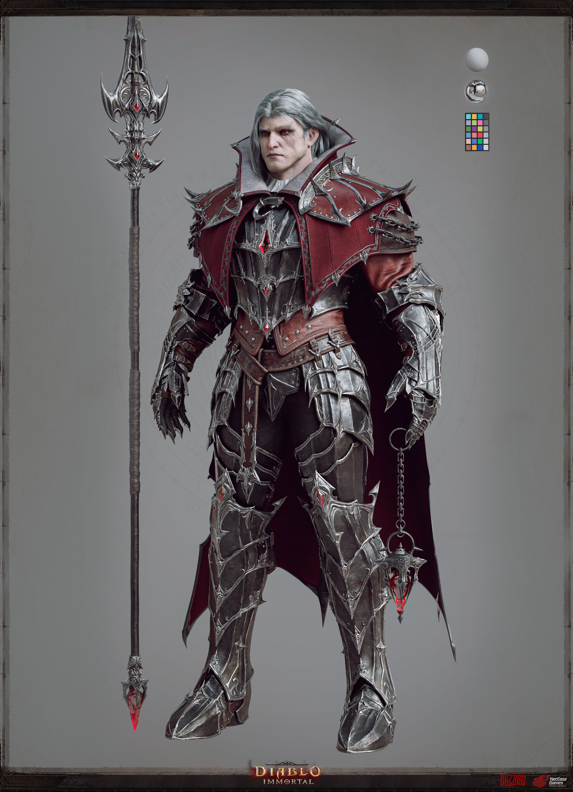 Diablo Immortal Blood Knight Character Models and Animations