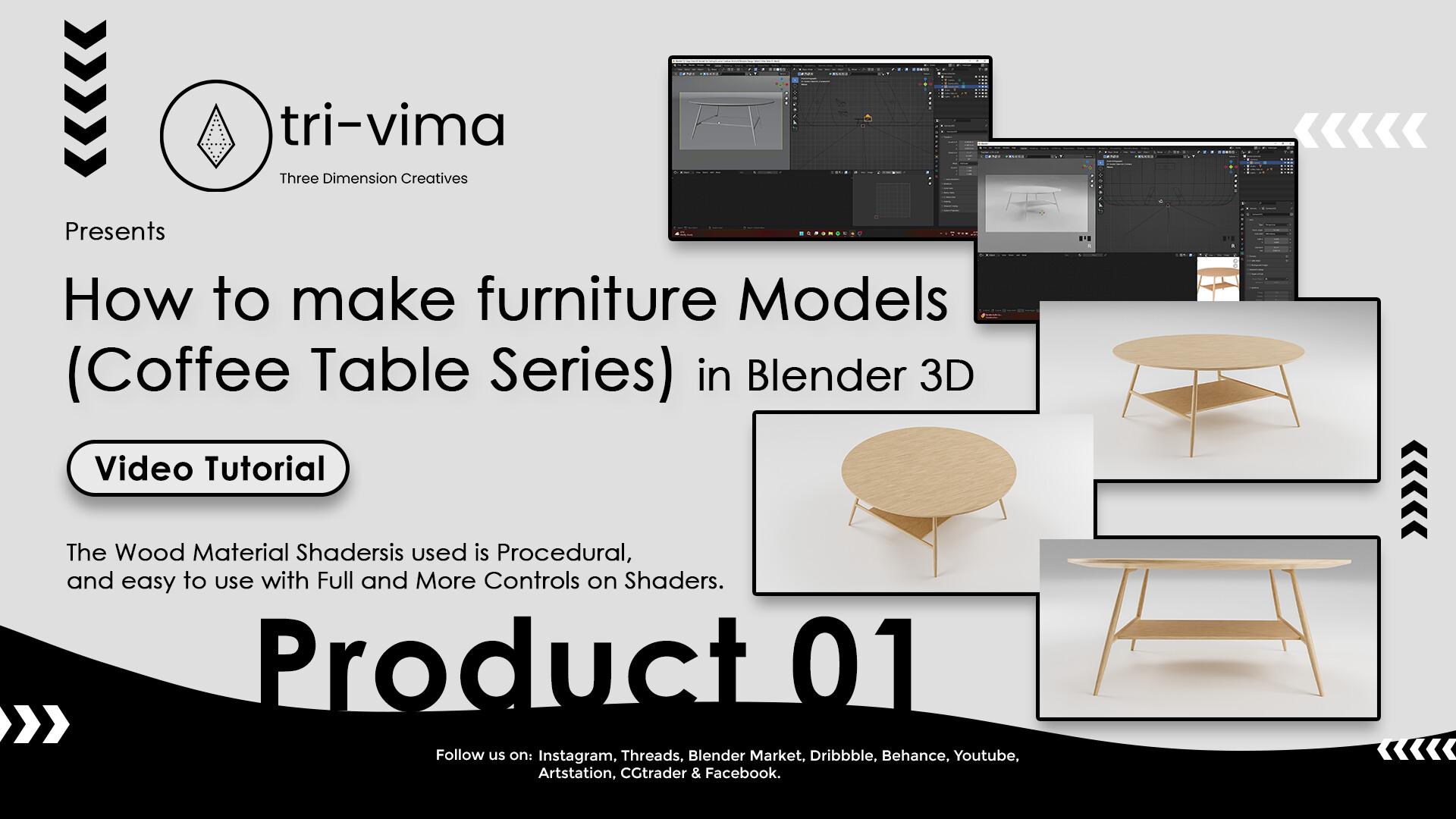Artstation coffee table furniture product 01