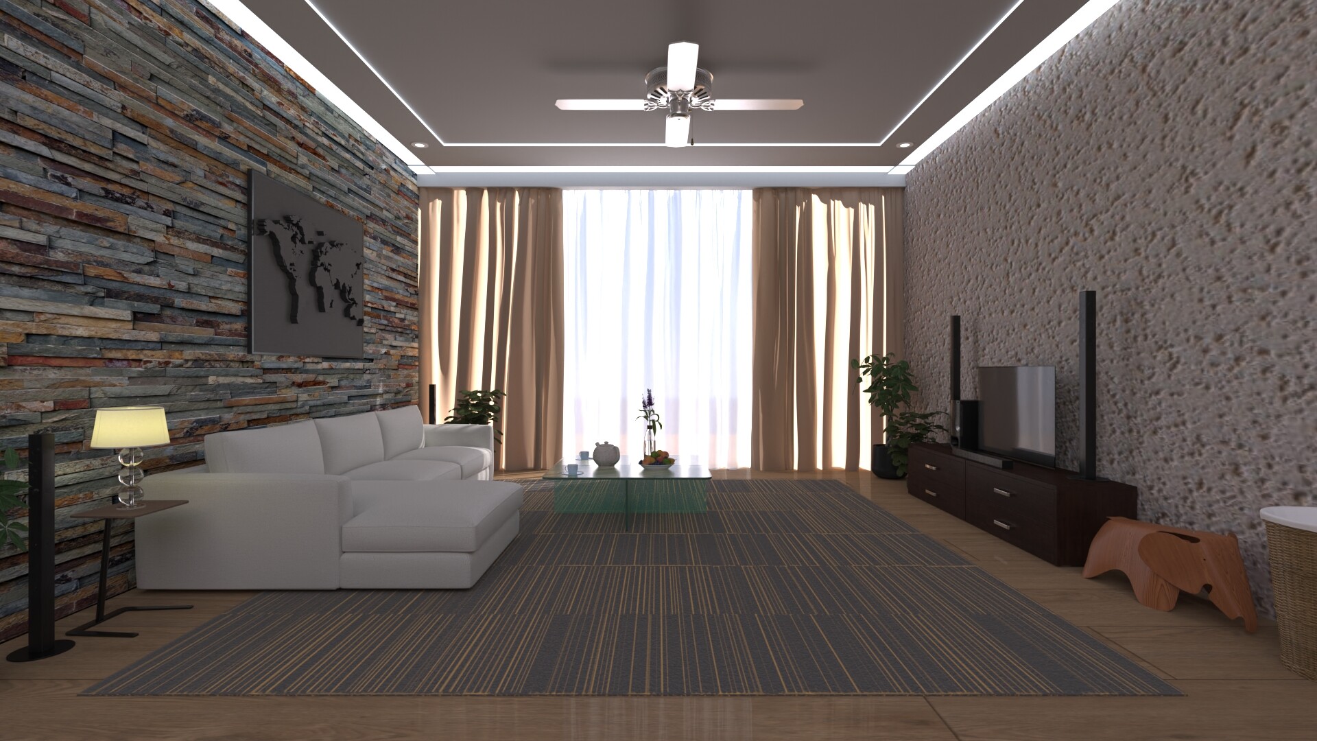 ArtStation - Living Room Interior design 3Ds Max and Vray-6.
