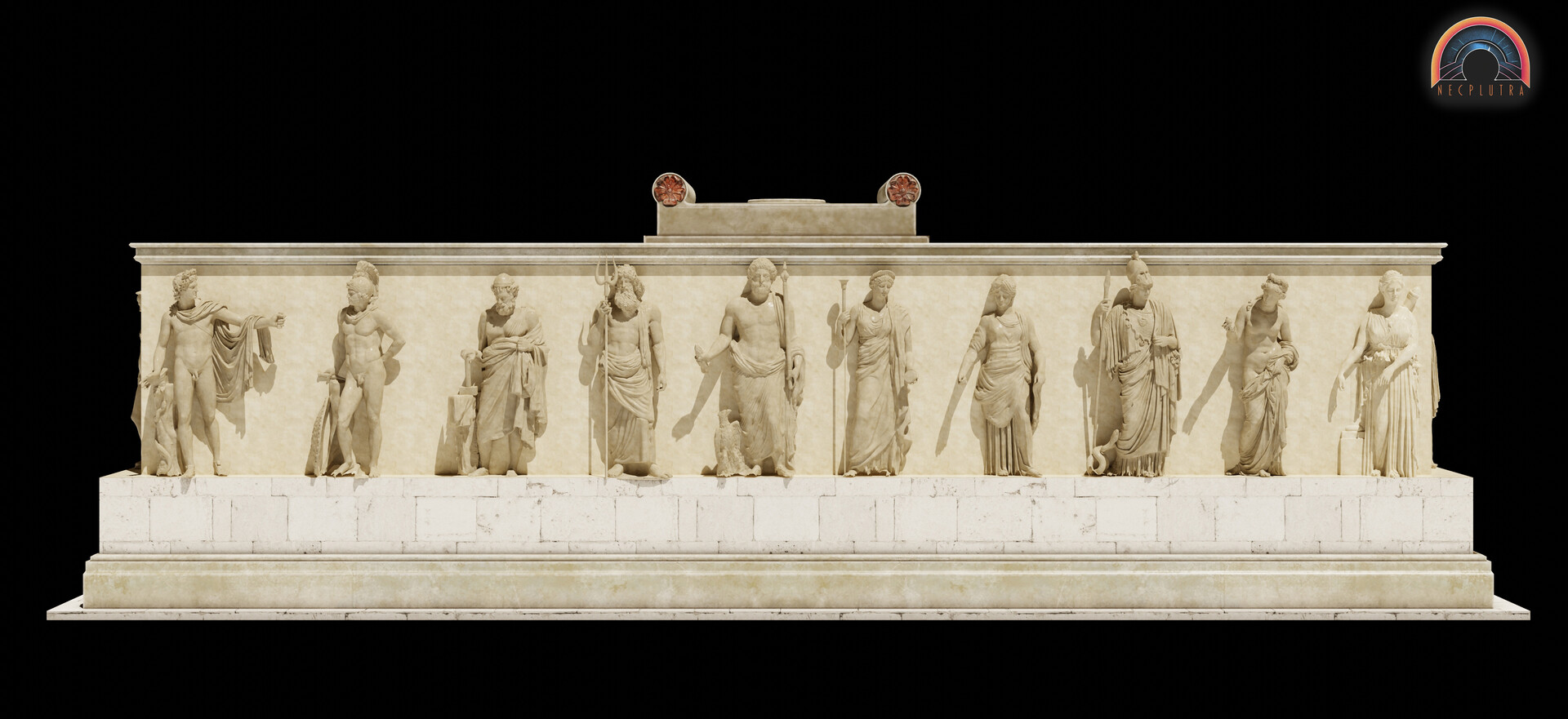 ArtStation The Artemis Altar and the Twelve Olympians Relief