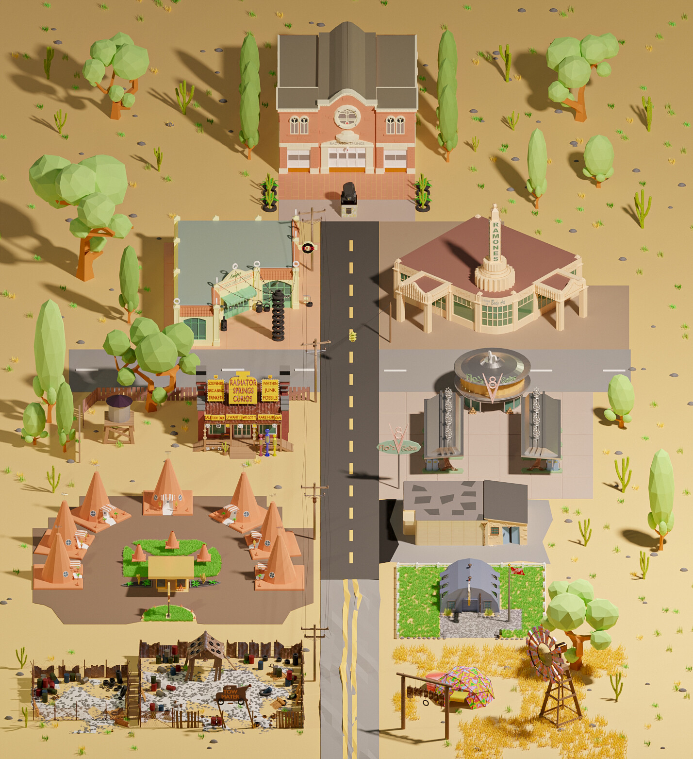 ArtStation Radiator Springs