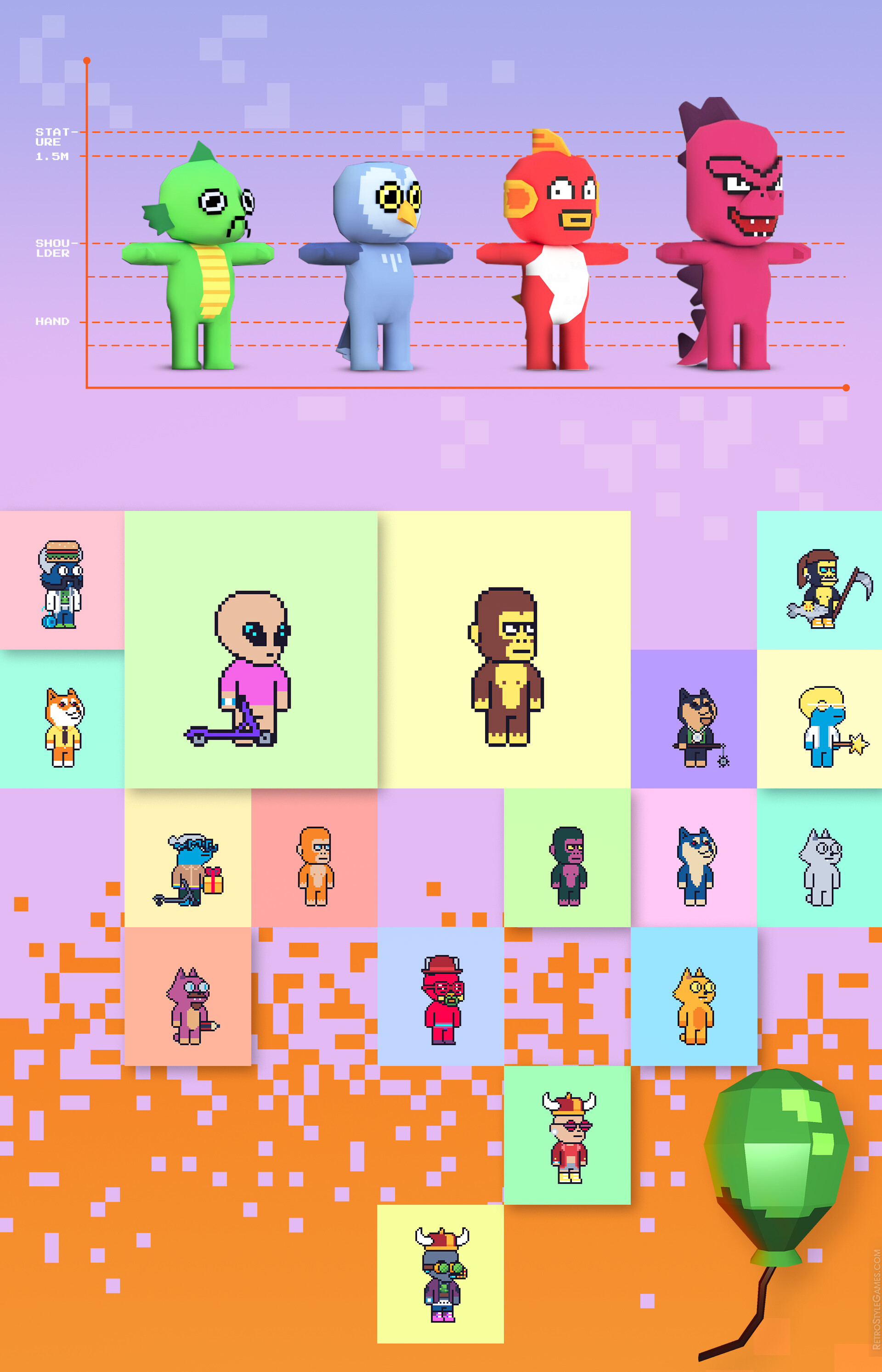 ArtStation - Crypto Mates – Pixel 3D League & Web3 Game Environment