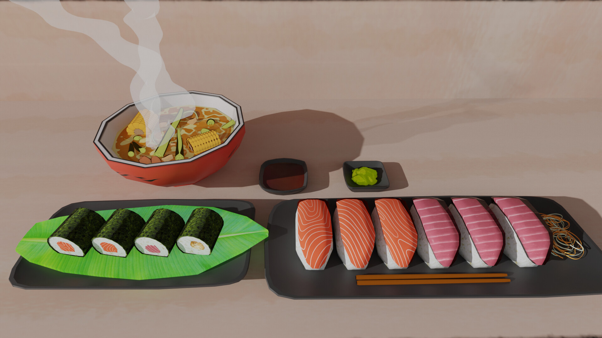 ArtStation - Sushi, roll set