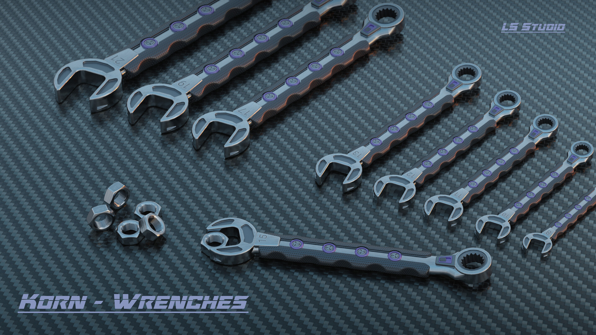 ArtStation Korn Wrenches SciFi Toolbox 3/30