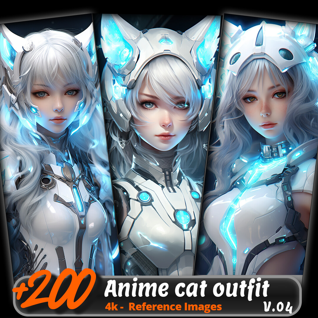 ArtStation - Anime cat outfit VOL.04/ 4K/ Reference Image