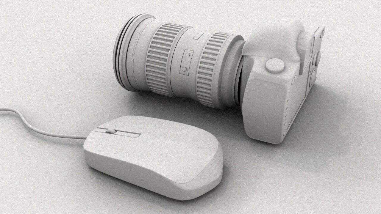 ArtStation - CANON DSLR AND HP MOUSE 3D MODEL