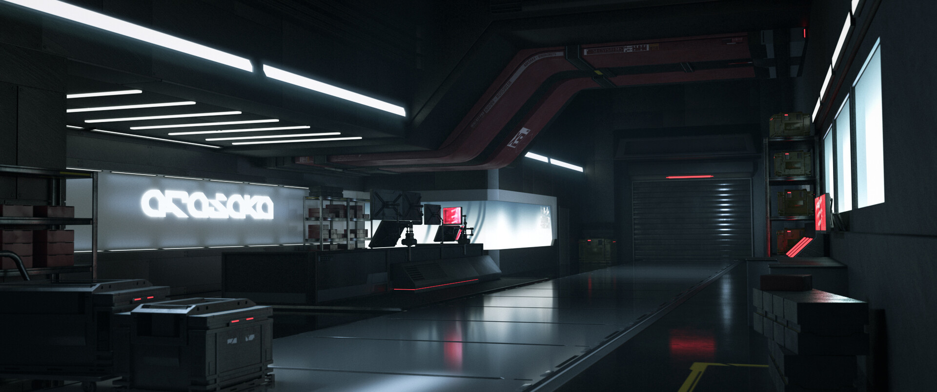 ArtStation - ARASAKA INTERIOR - CYBERPUNK 2077