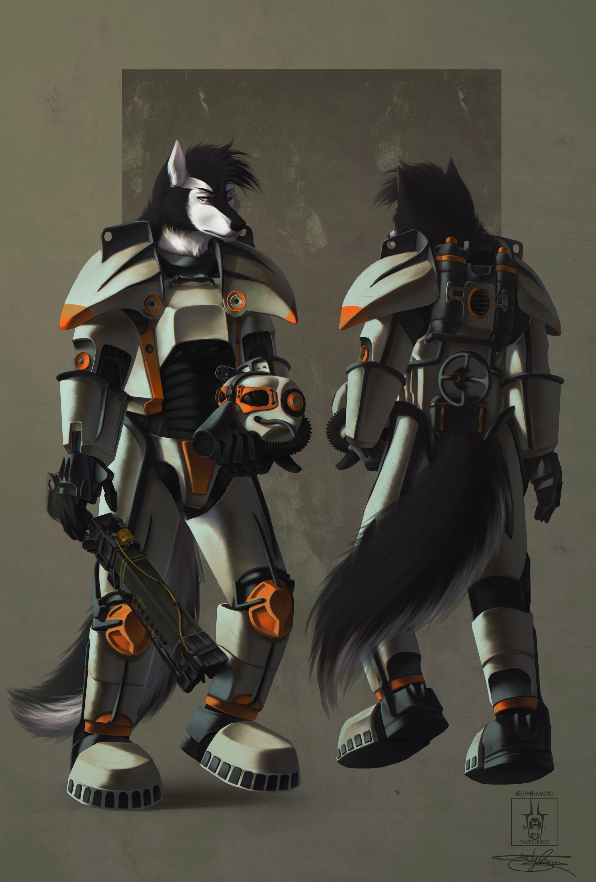 Artstation mino custom paint fallout armor concept art