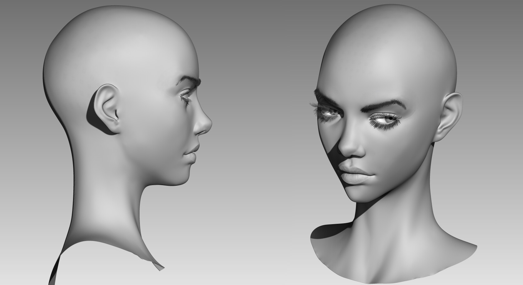 Vulcan Vinto - 3D female head Model