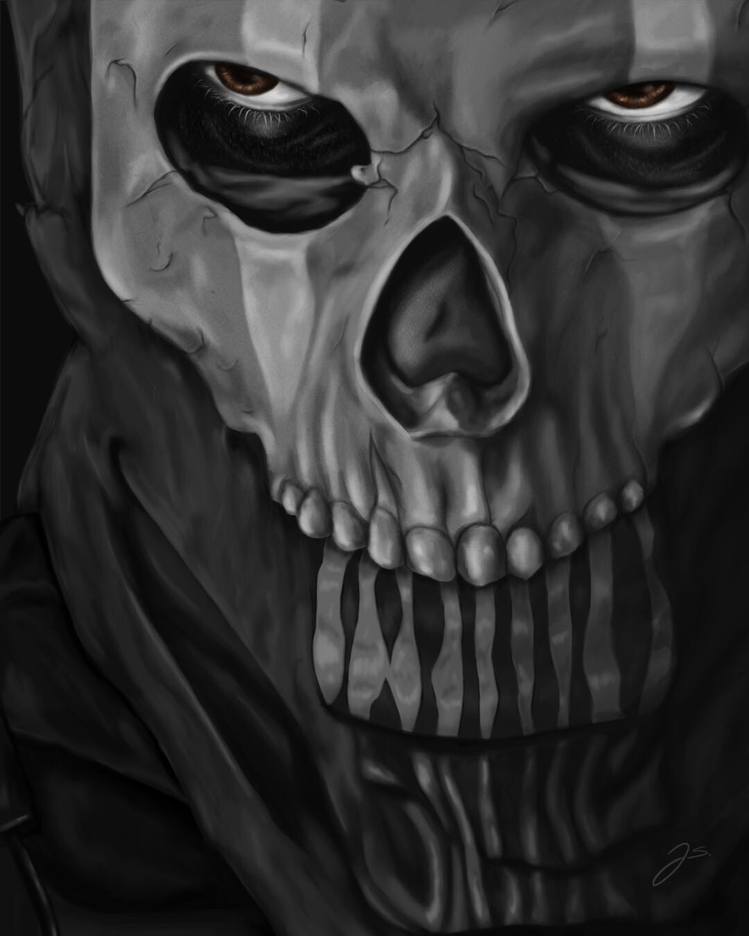 Halloween Face paint, Simon 'Ghost' Riley