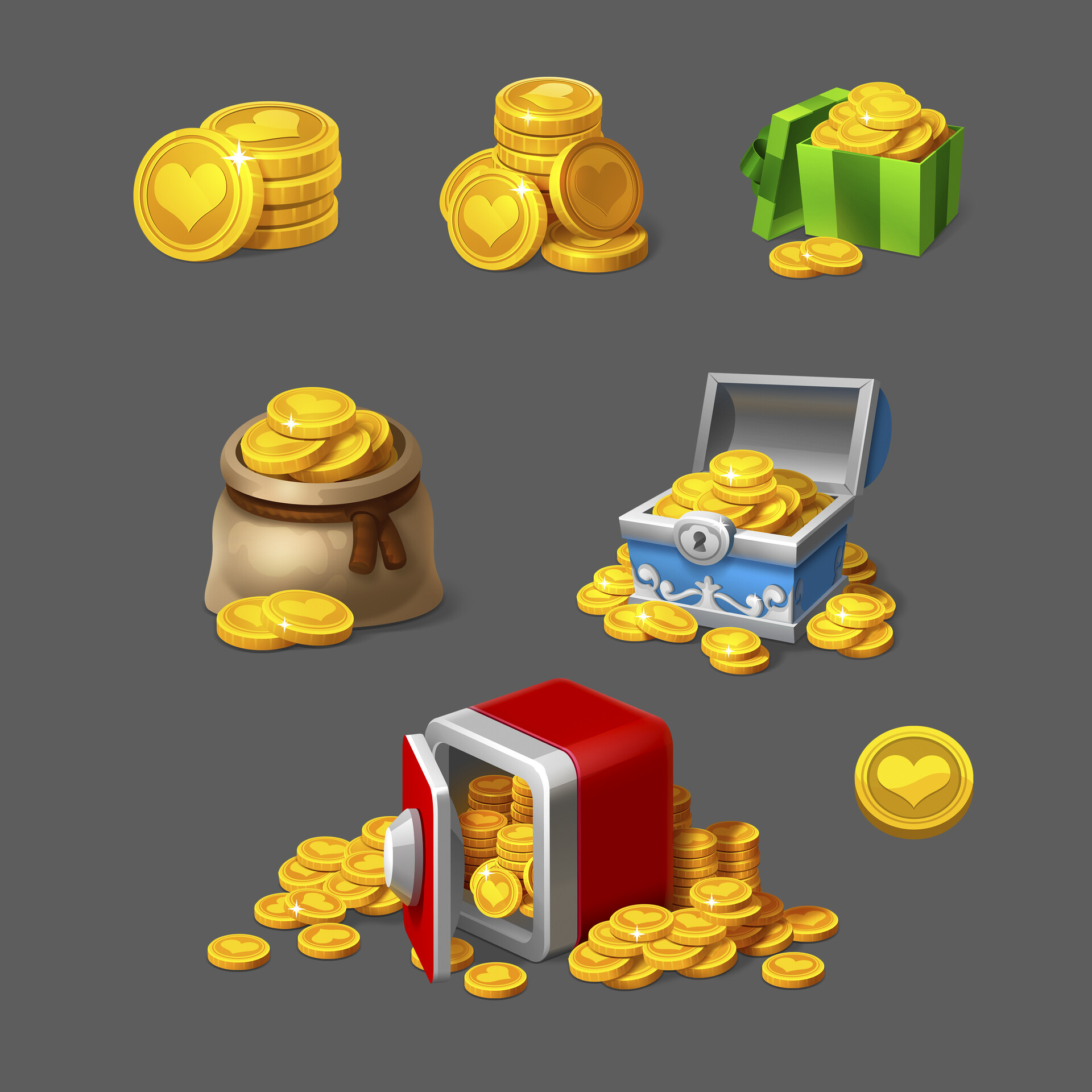 ArtStation - Coin icons