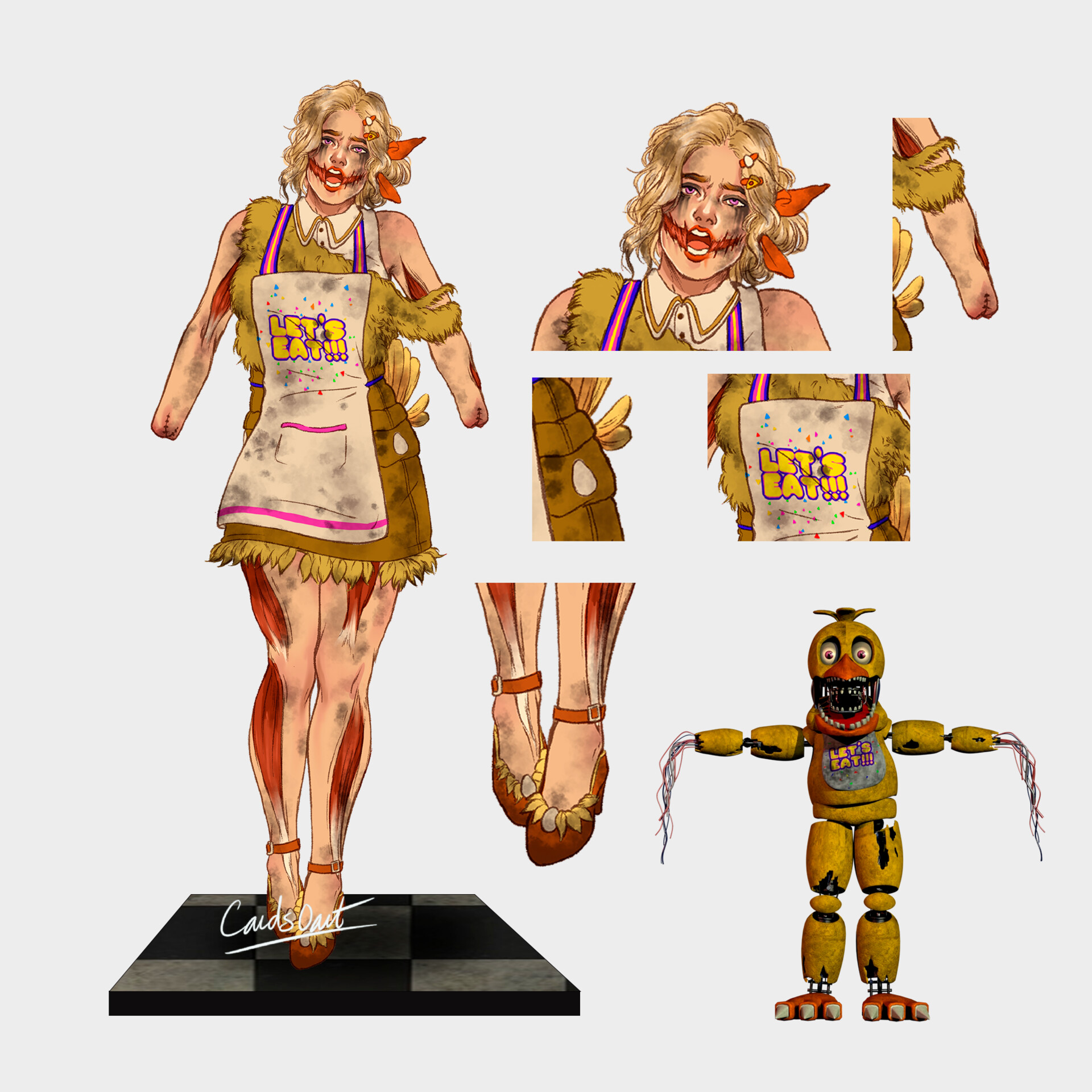 Withered withered chica by whfww on DeviantArt, withered chica