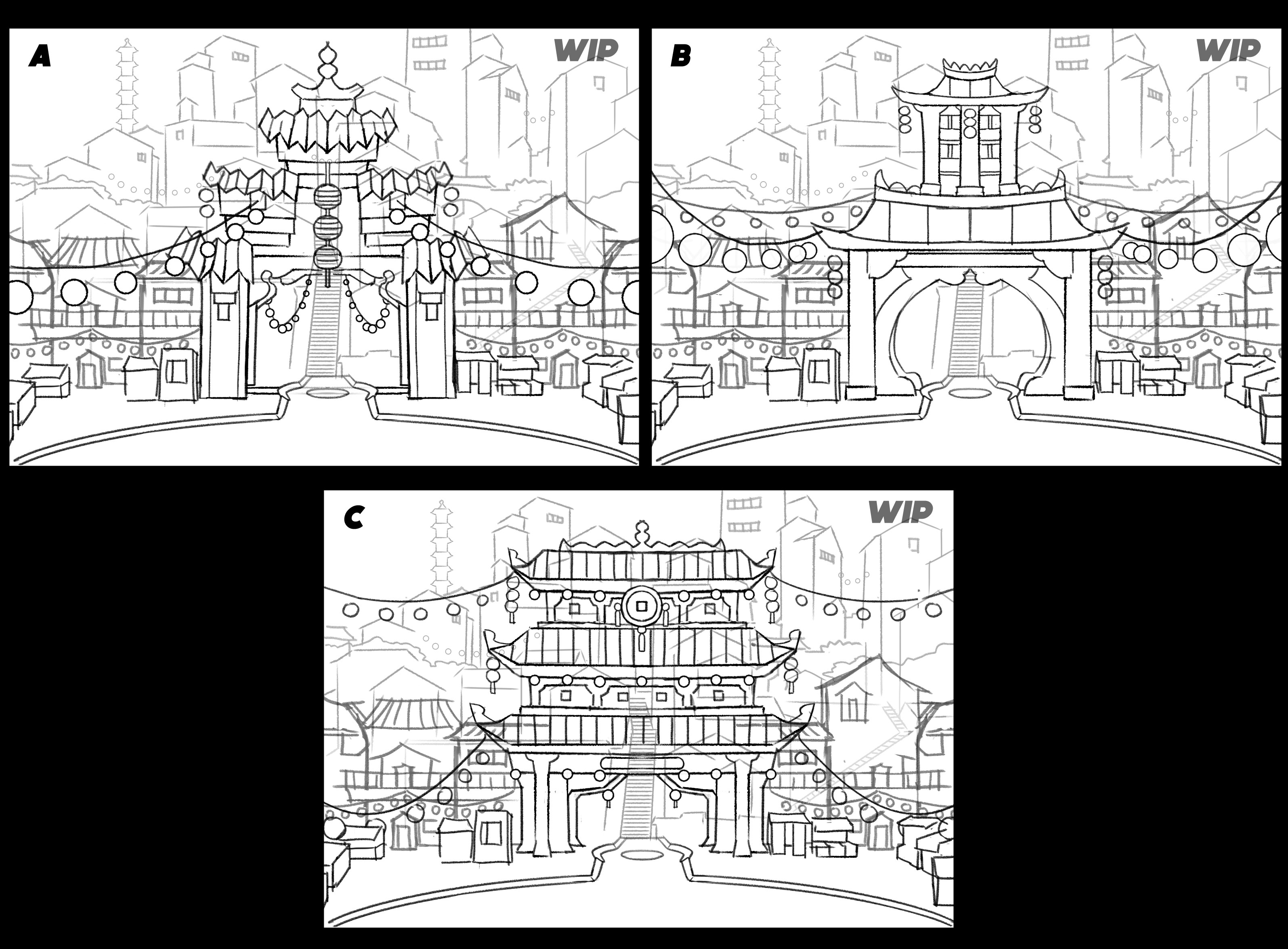 Paper themed gates.