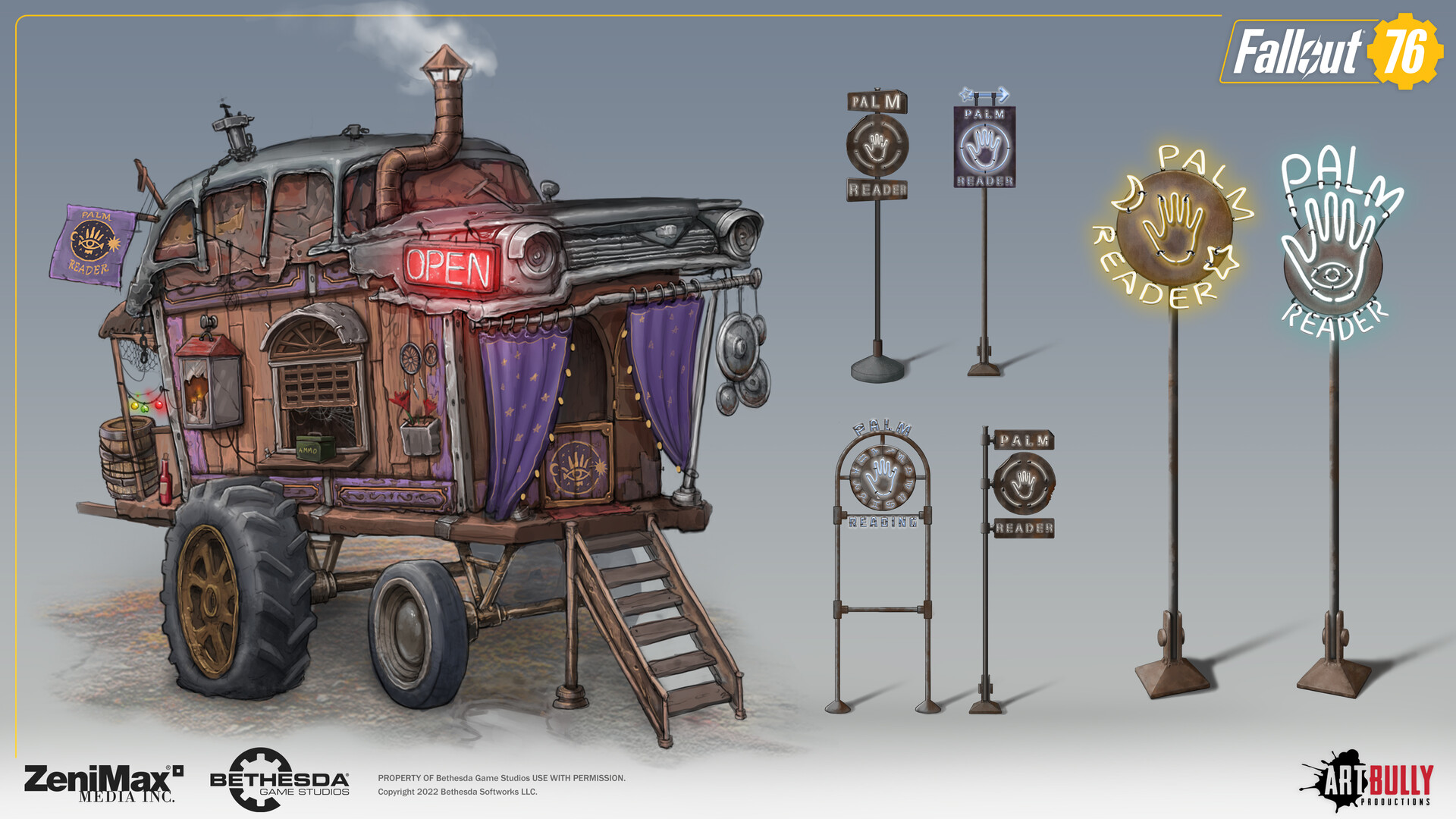 Art bully productions fallout 76 concept art environment props 02