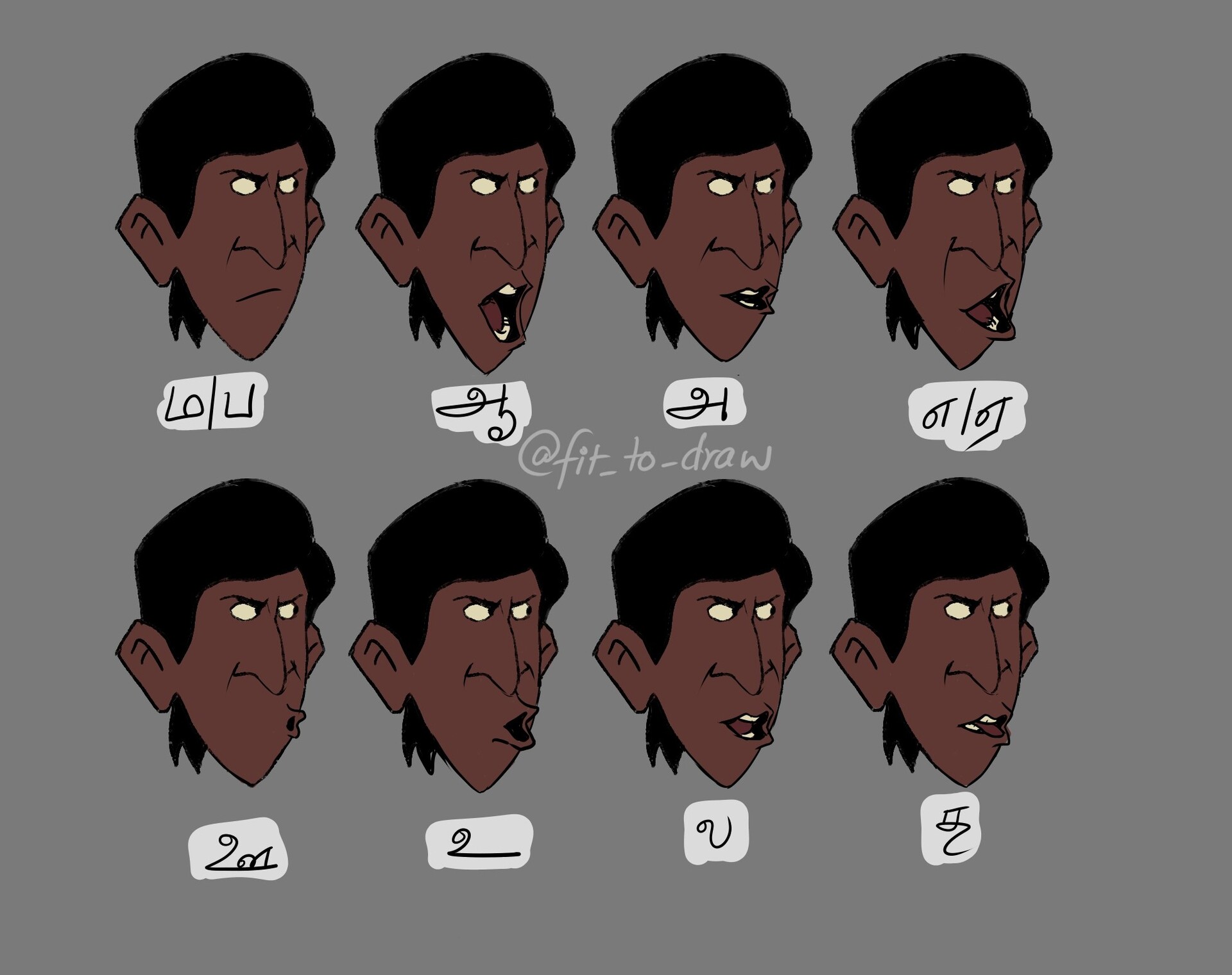 ArtStation - Vadivelu Lip Sync Chart