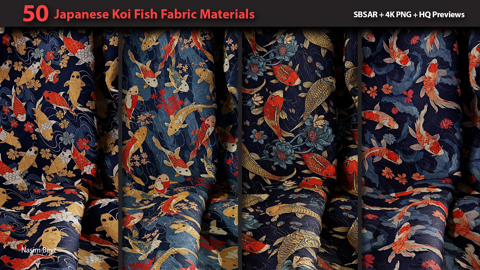  Thong Underwear, Koi, Japanese Pattern, Japanese