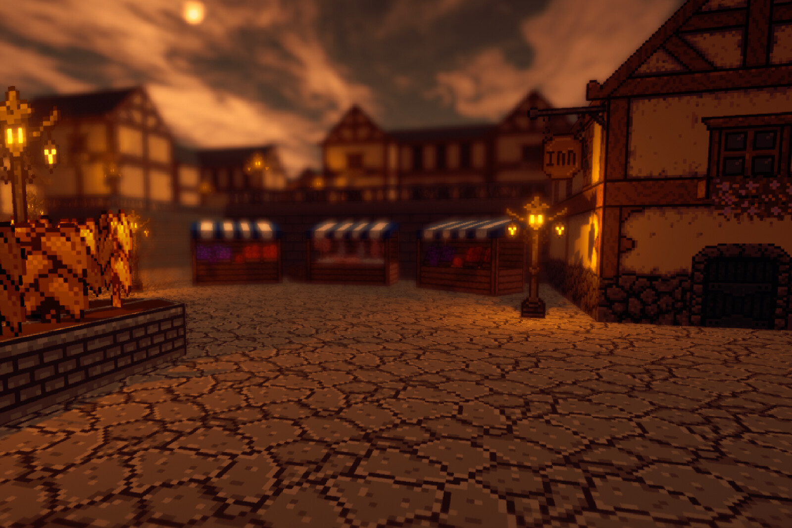 Pixel 3D Town Asset Package - Unity
