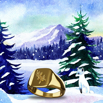 Winter 2022 Yule Watercolour Campaign Banners for Garrett Ray Jewellery