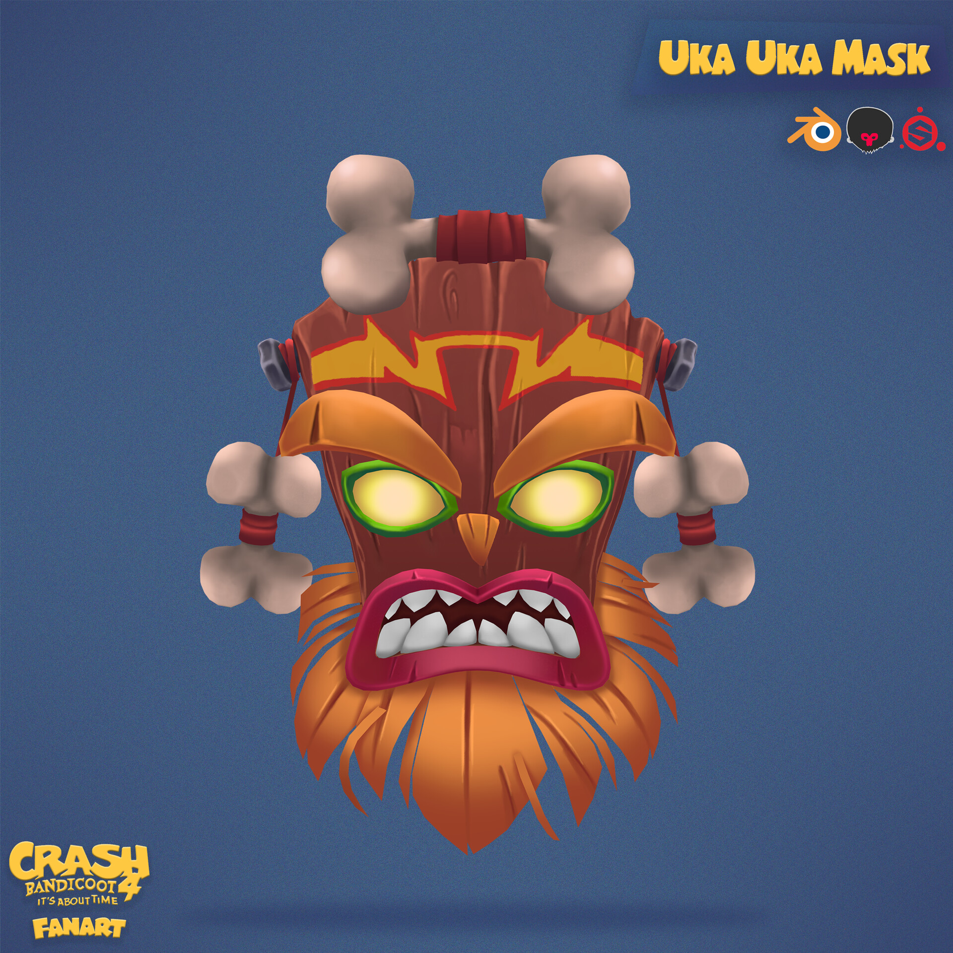 Konsekvent begynde Kvarter ArtStation - Uka Uka Mask Fanart (Crash Bandicoot)