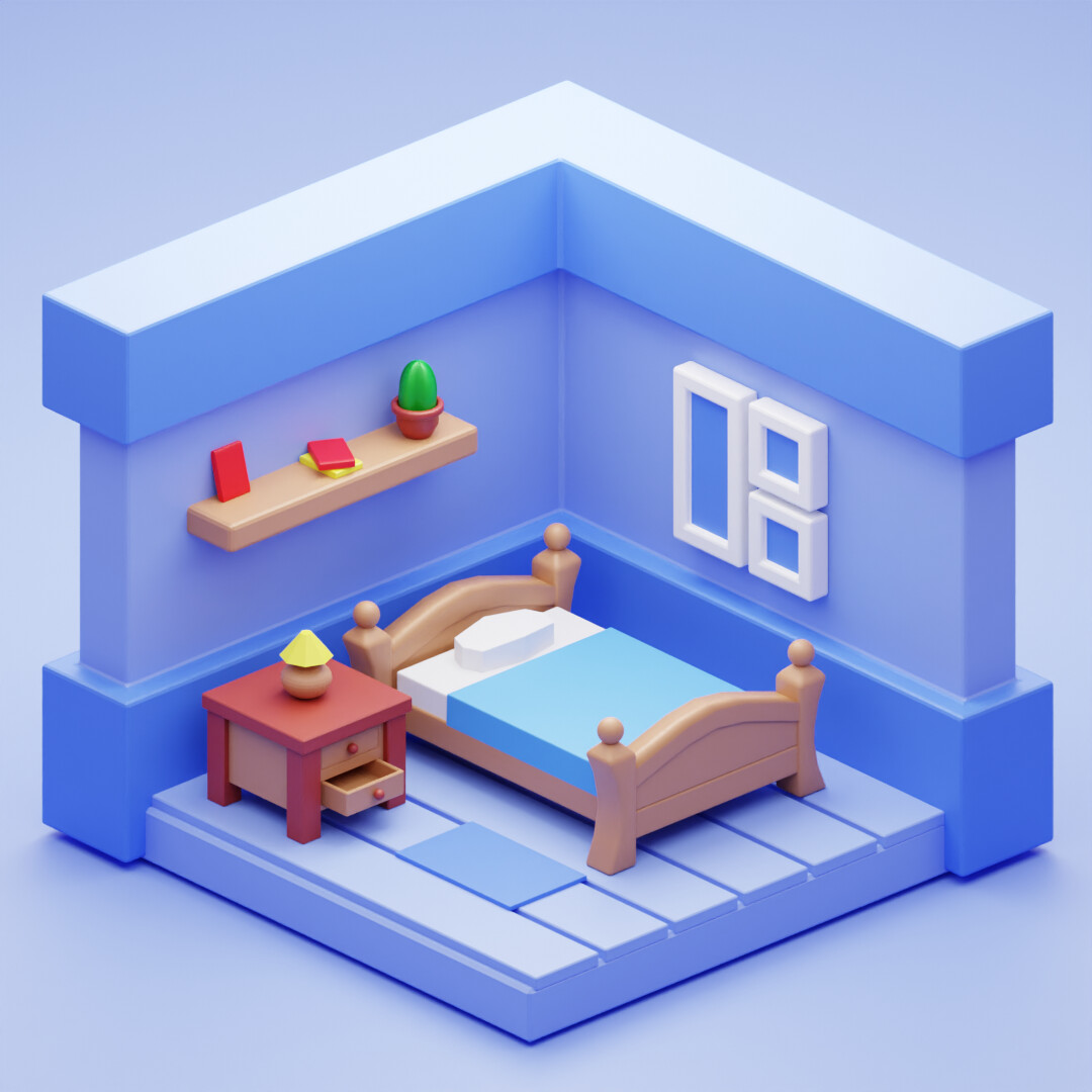ArtStation - Bedroom diorama