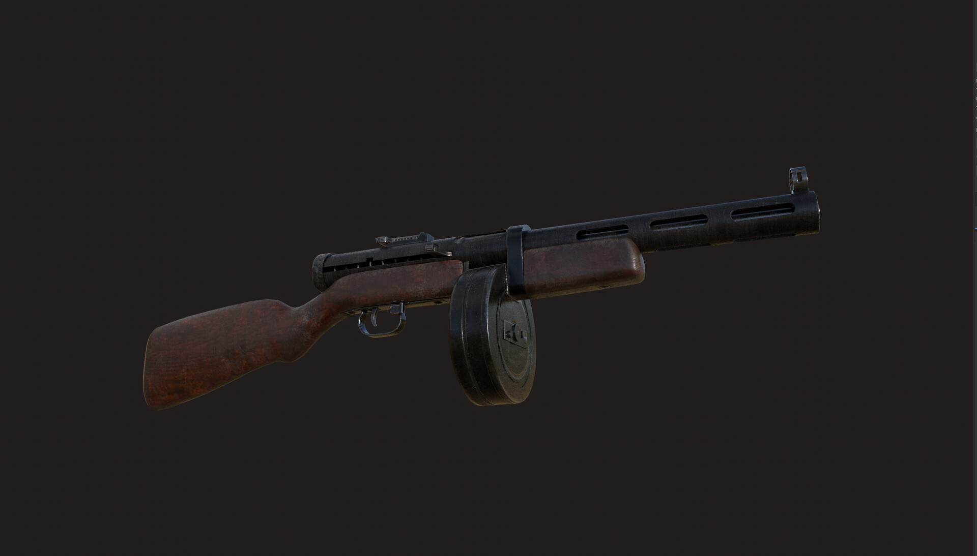 ArtStation Weapons of the Second World War. Red Army PPD-40 submachine  gun.