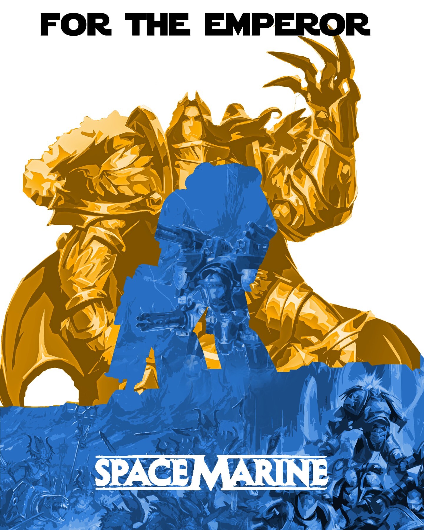 I found it mostly impossible to find a minimalist Warhammer phone wallpaper.  So I got bored at the airport and made this on Adobe Express :  r/Warhammer40k