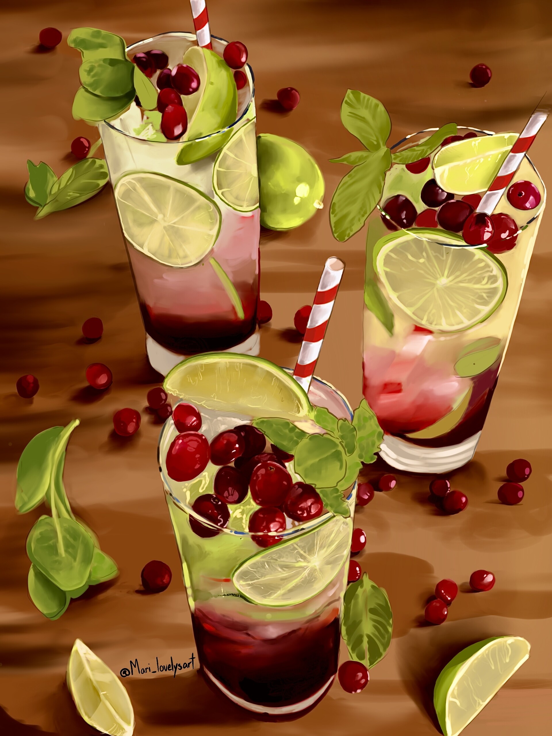 ArtStation - Color Study - Cute Drink Reference