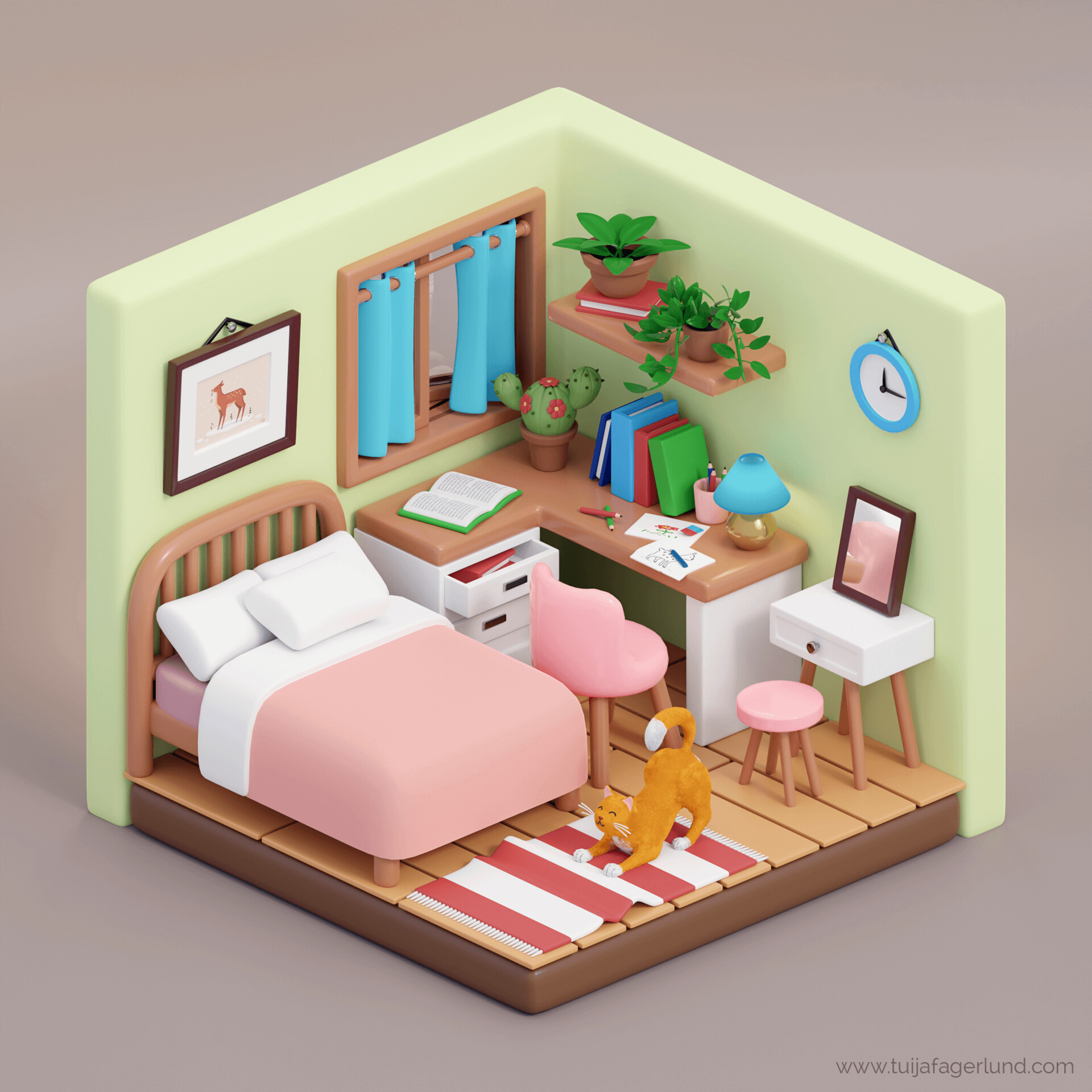 ArtStation - Cute Bedroom