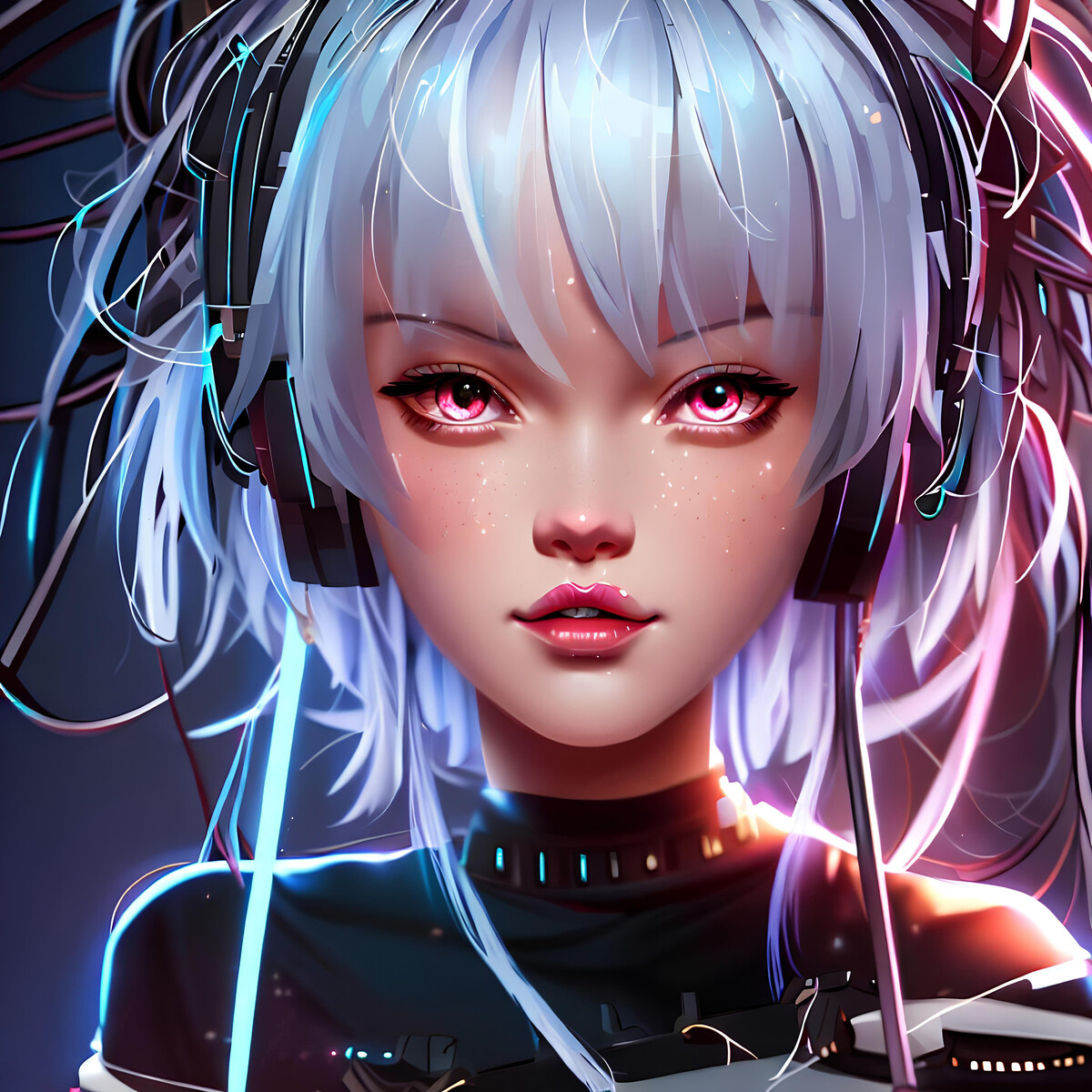 ArtStation Anime girl with headphones