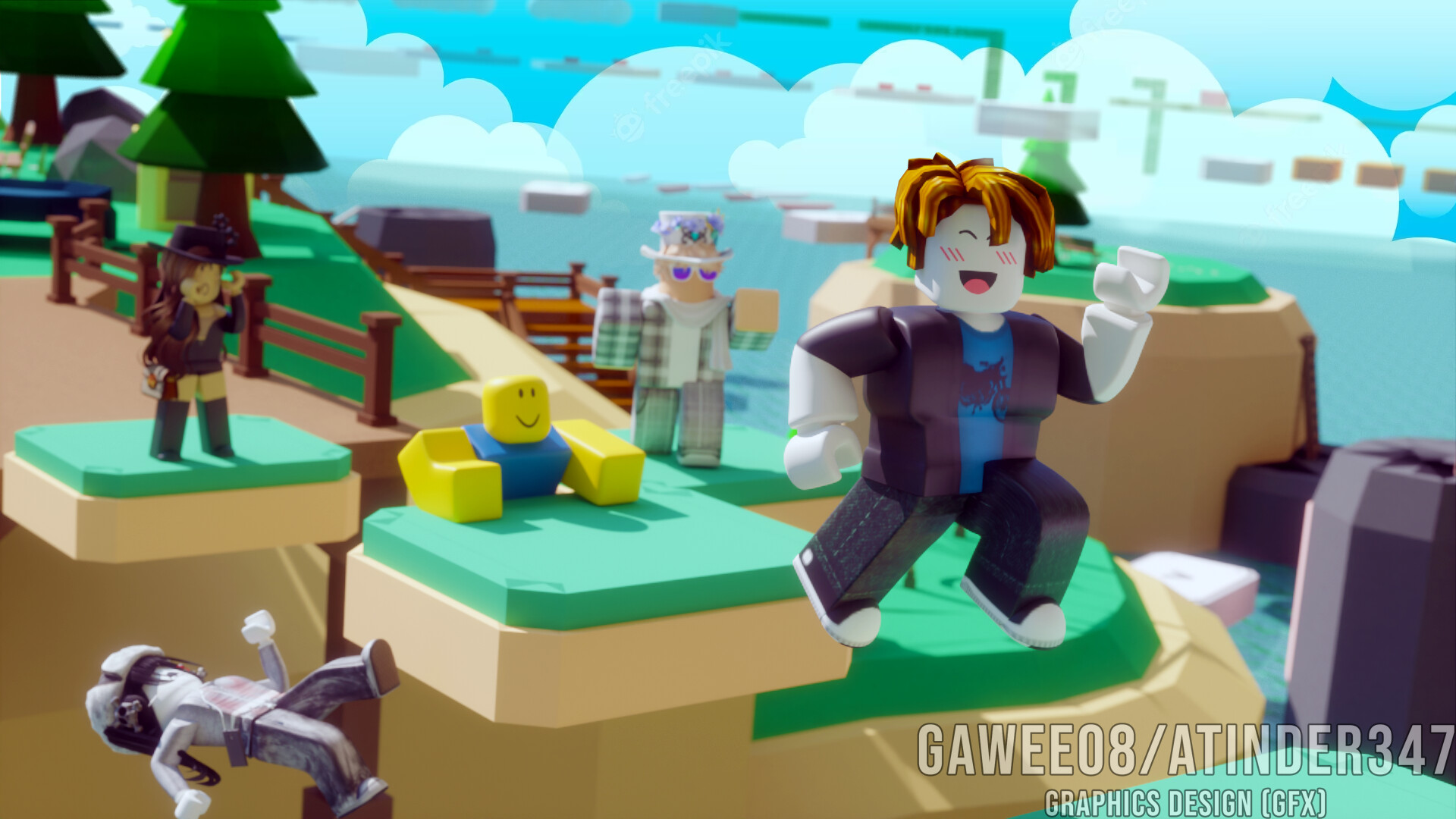 Artstation roblox obby gfx