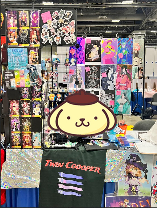 ArtStation otakon 2023 artist alley table