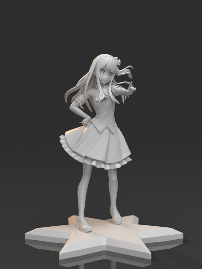 Hoshino Ai - Oshi No Ko Anime Figurine for 3D Printing
