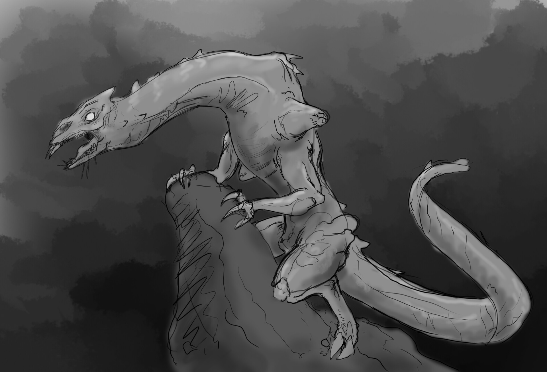 Voracious Fell Beast (Borderless Alternate Art) [The Lord of the